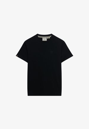 Superdry & Co, SUPERDRY ESSENTIAL STACKED LOGO EMBROIDERED T-SHIRT.. - T-shirts basic - black black