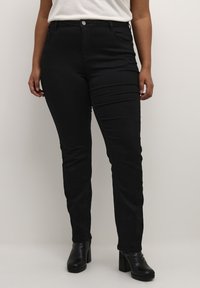 Kaffe Curve KCWILLA IDA - Slim fit jeans - black deep