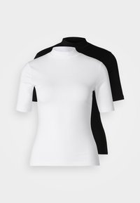 2 PACK - Basic T-shirt - white/black