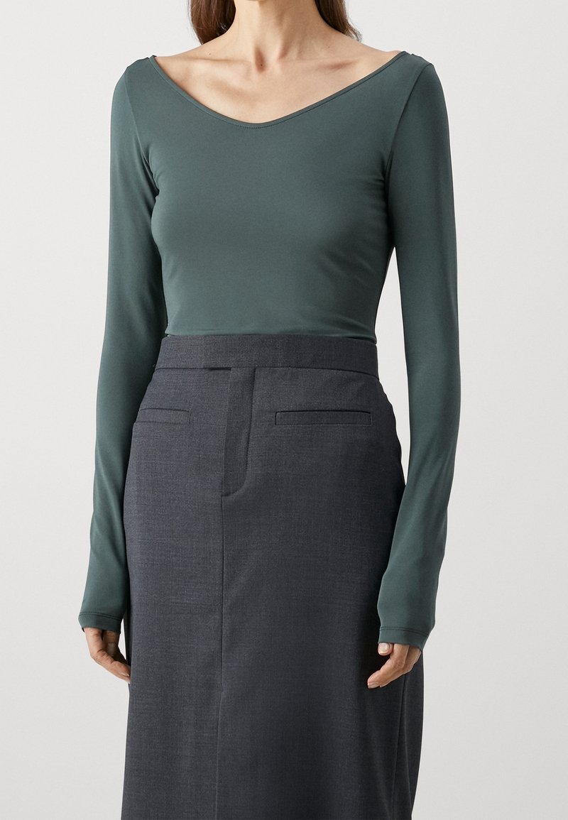 Max Mara Leisure Langarmshirt - dark green