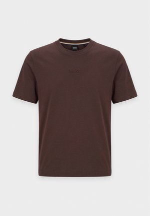BOSS, Обикновена тениска - dark brown