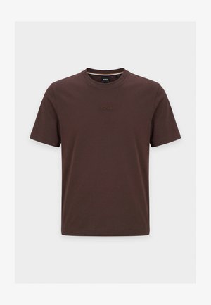 BOSS, Обикновена тениска - dark brown