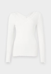 BEATHA REGULAR V NECK - Topper langermet - ivory
