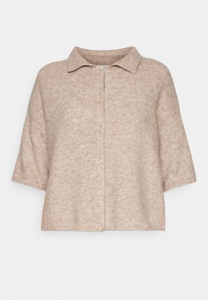 Gestuz ALPHAGZ TEE CARDIGAN - Basic póló - warm sand melange