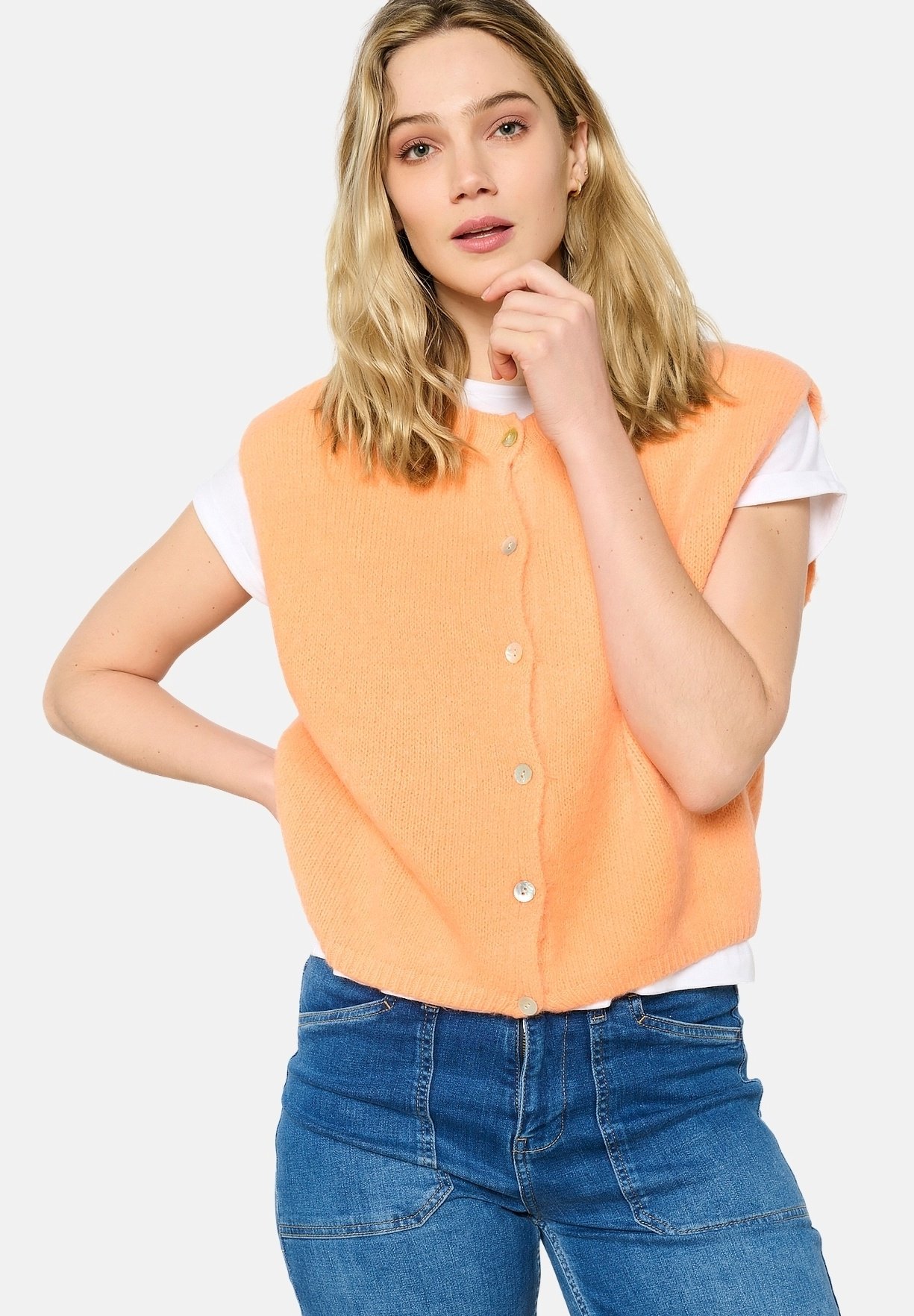 Cardigan LolaLiza Orange Pailleté - Taille 38 (M), Neuf Avec étiquettes, Valeur 30€