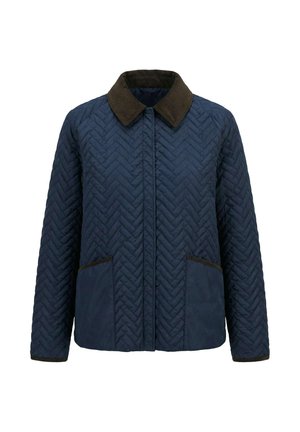 Ulla Popken, HYPRAR HERRINGBONE QUILTED WATER-REPELLENT JACKET - Overgangsjakke - midnight blue