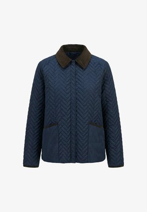 Ulla Popken, HYPRAR HERRINGBONE QUILTED WATER-REPELLENT JACKET - Giacca da mezza stagione - midnight blue