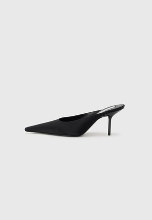 Heeled mules - black
