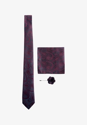 Next, SET - Einstecktuch - burgundy red