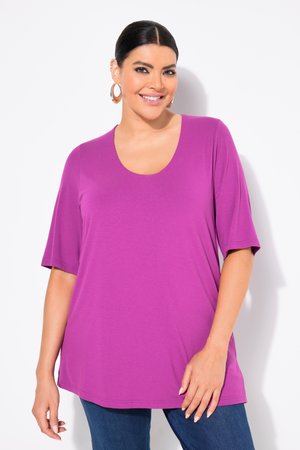 Ulla Popken, VOORKANT DUBBELLAAGS  - Camiseta básica - blackberry