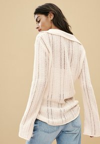 Next STITCH DETAIL COLLAR - REGULAR FIT - Kardigan - white