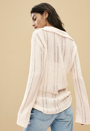 Next STITCH DETAIL COLLAR - REGULAR FIT - Kardigan - white
