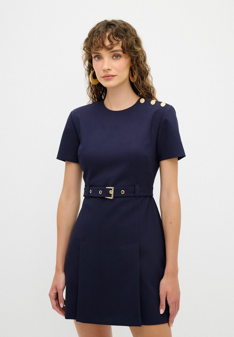 adL - BUTTON DETAIL  - Day dress - navy blue, Enlarge