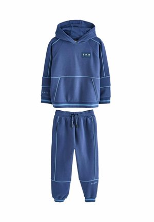 REGULAR FIT PIPED JOGGERS SET  - Jogginghose - blue