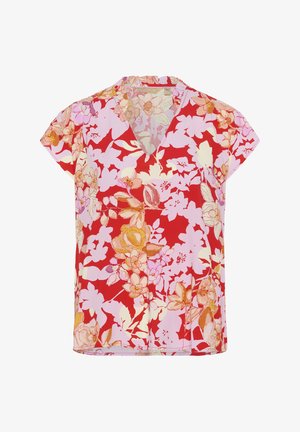 Culture, CUAUDREY BELLO CAPSLEEVE - Camicetta - red pink flower