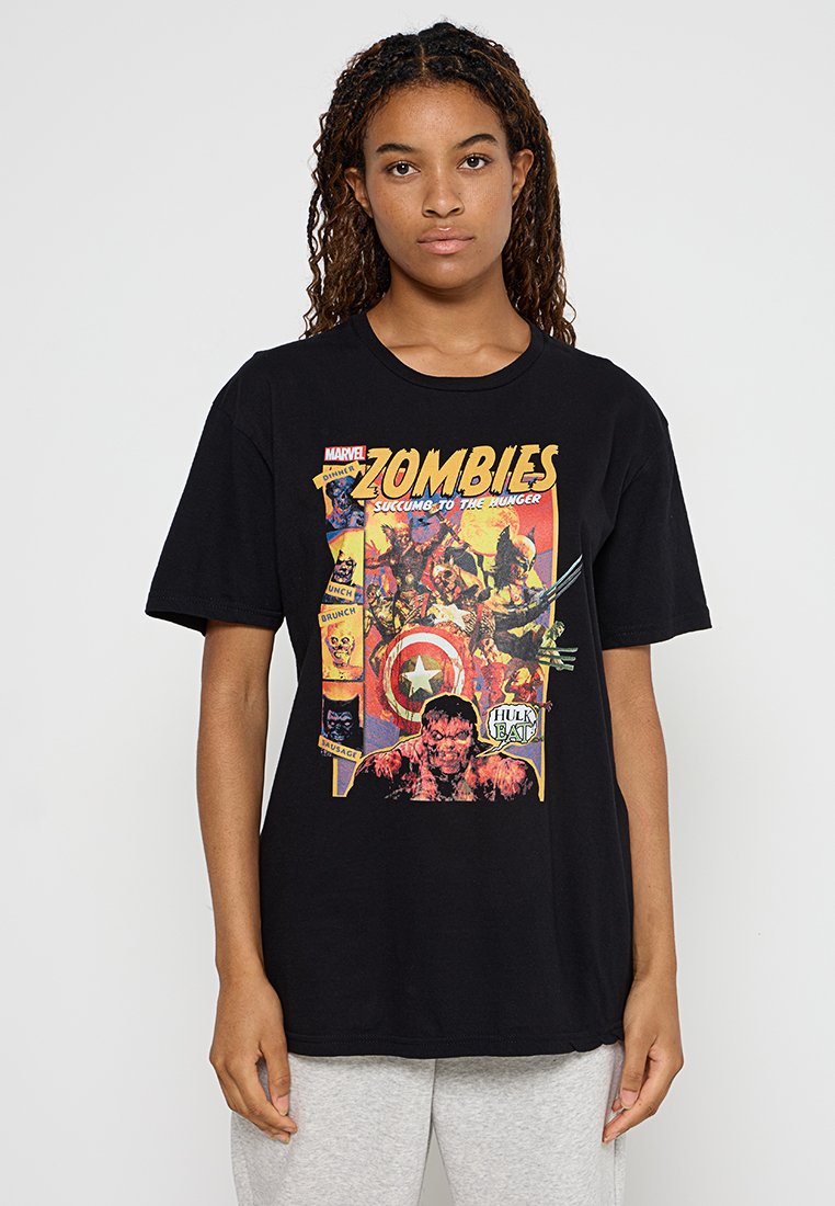 Marvel T-shirt print zwart