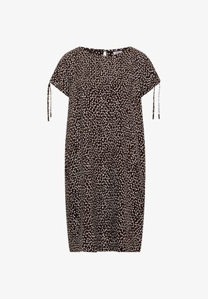 Cecil, KNEE-LENGTH DRESS WITH CAPSLEEVES, ciemnobrązowy