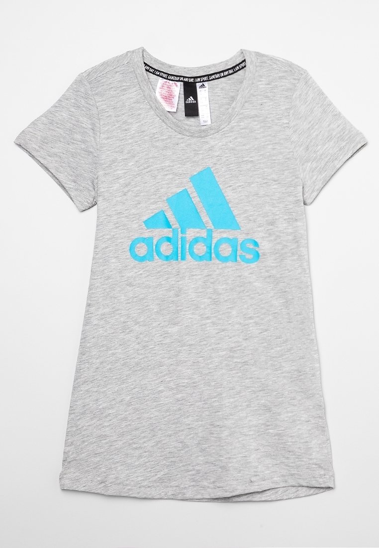 adidas Performance Print T-shirt - mottled grey