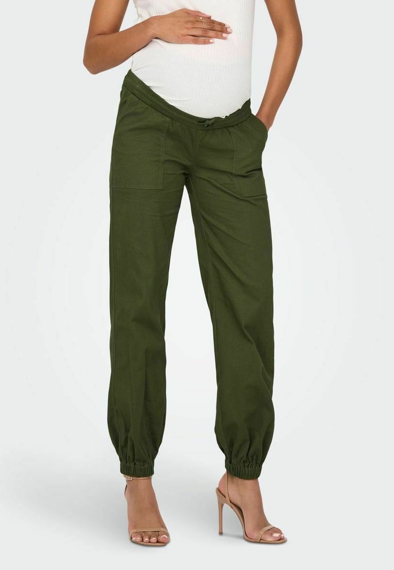 ONLY MATERNITY MAMA BÜNDCHEN Tracksuit bottoms khaki/olive Zalando.de