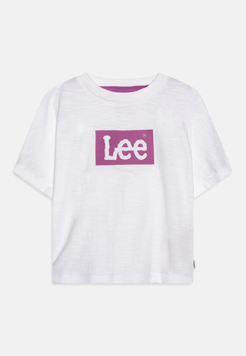 Lee BLOCK LEE SLUB TEE - Print T-shirt - bright white/white - Zalando.ie