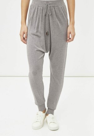 SAROUEL DE CON CINTURA ELÁSTICA Y LAZO - Pantalones - gris