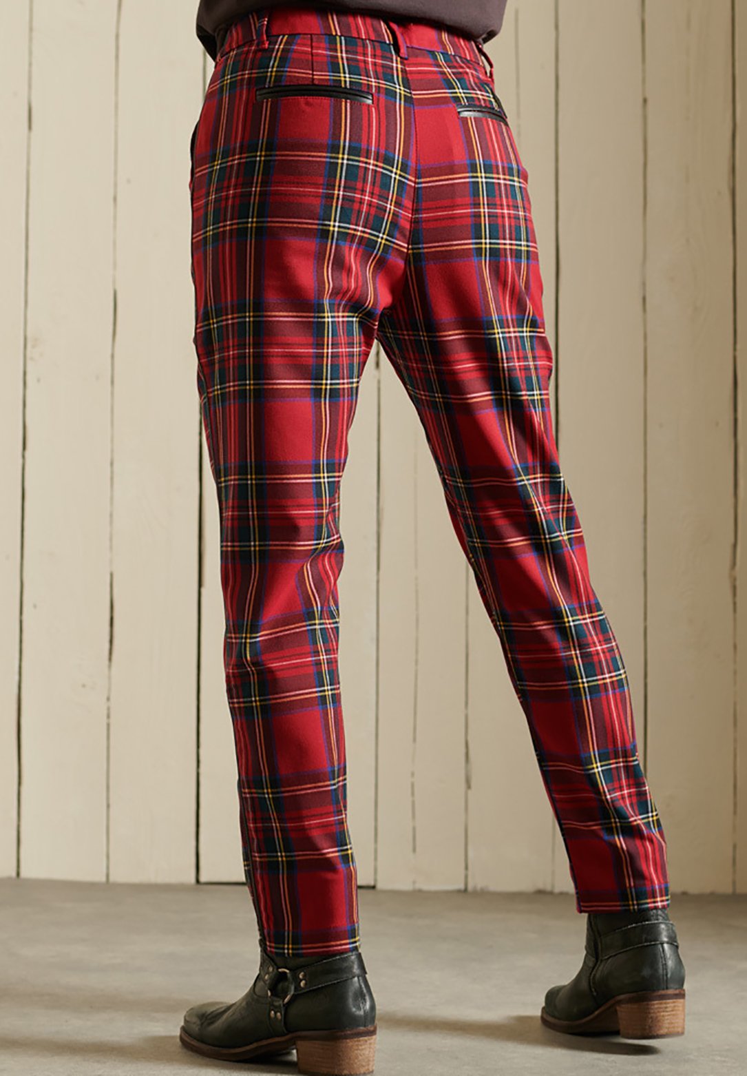 Superdry CHECK CIGARETTE PANTS - Chinos 
