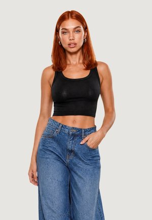 I AM, CROP TOP BASIC 1947 - Top - black