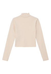 s.Oliver MIT STEHKRAGEN - Longsleeve - helles sand
