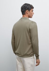 Massimo Dutti SHIRT COLLAR LONG SLEEVE - Kofta - green