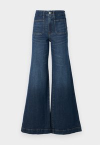 Good American WAIST PALAZZO PATCH POCKETS TROUSER - Wide Leg - indigo