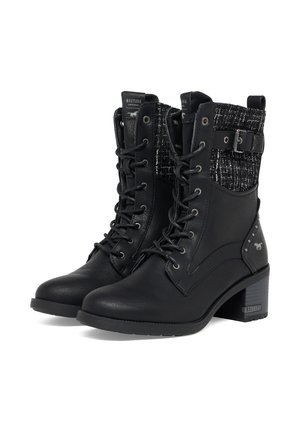 Cowboy/biker ankle boot - zwart