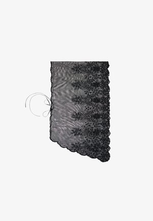 Stradivarius, STRAIGHT LACE SARONG - Jupe portefeuille - black