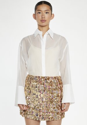 Minirock - tweed gold sequin