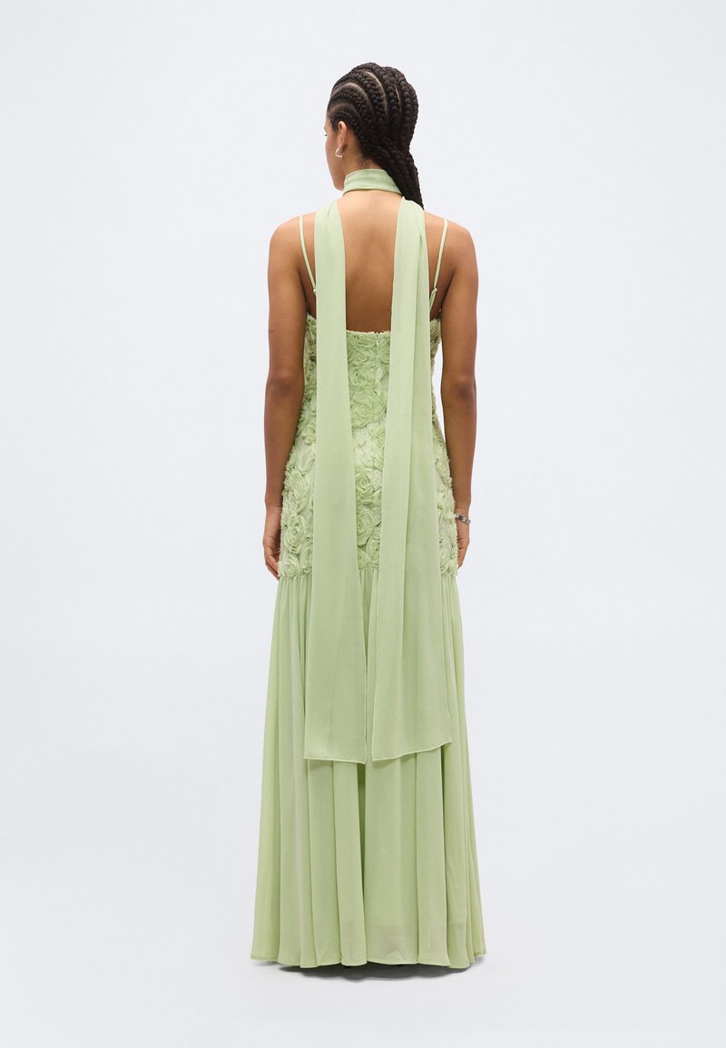 Gina Tricot EMBROIDERY MAXI DRESS - Occasion wear - green - Zalando.ie