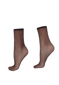 10 DEN - Sokken - black sheer rhinestone