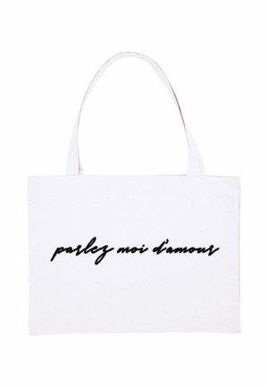 PARLEZ MOI PRINT - Shopping bag - white