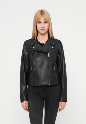 MOTO  - Lederjacke - black