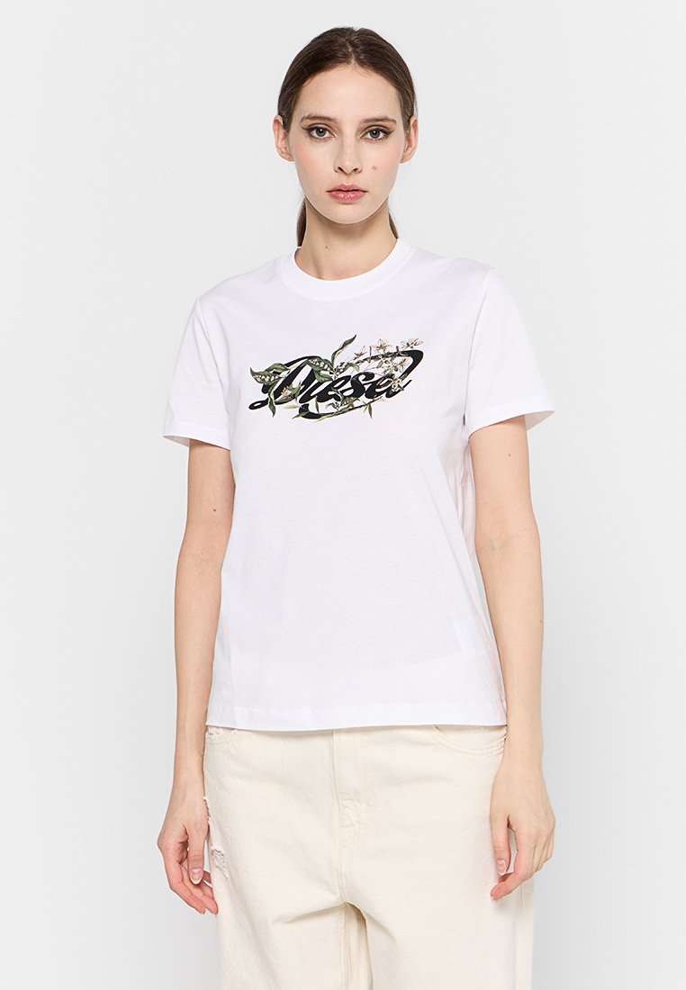 Diesel T-shirt print wit Diesel T-shirt print wit