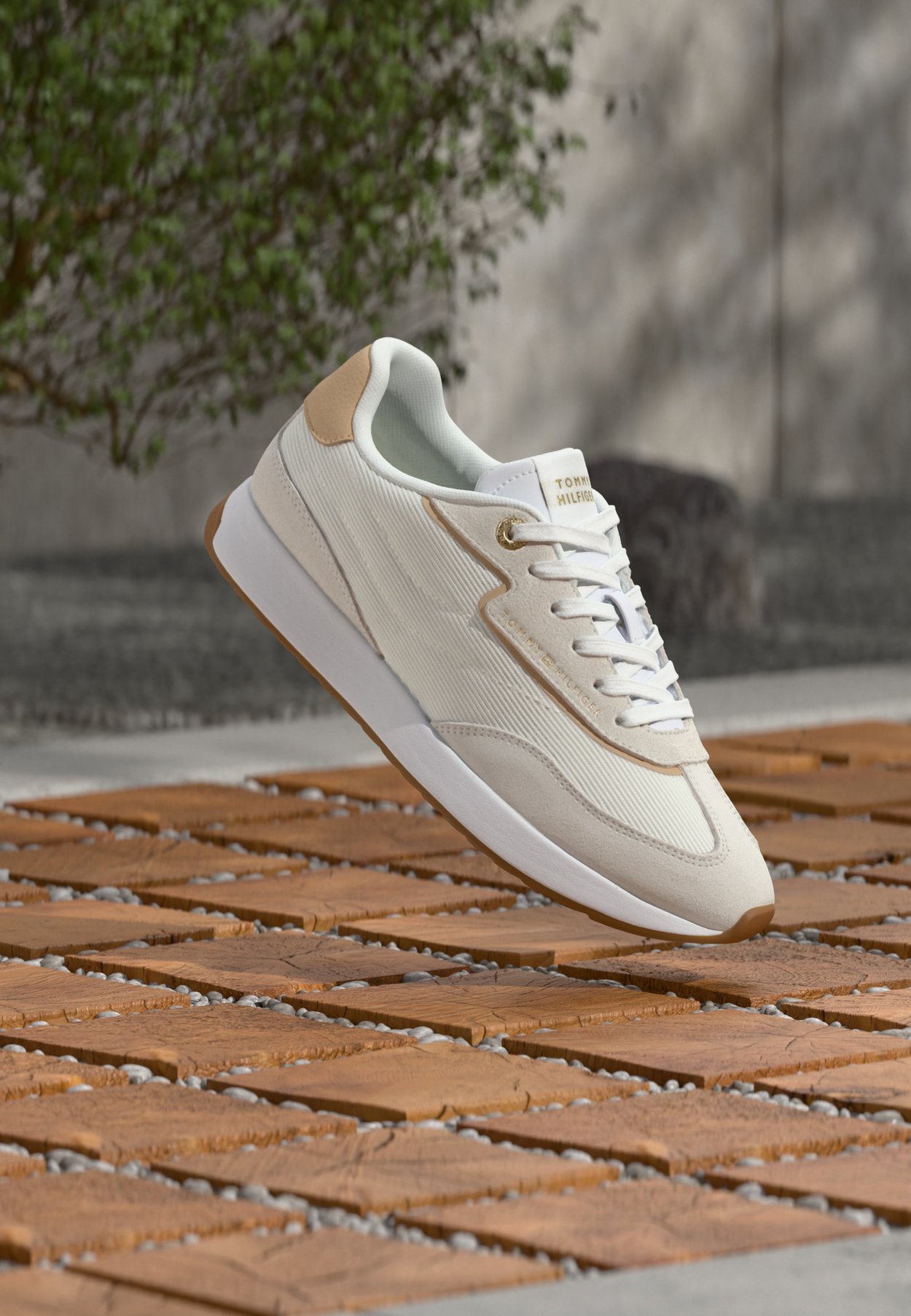 Tommy Hilfiger Retro Runner Zapatillas - Ecru/Trench