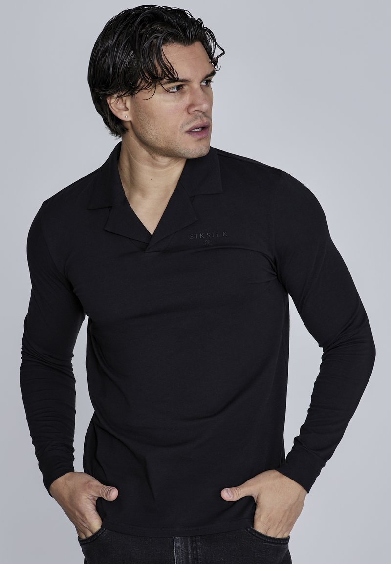 SIKSILK Top dugih rukava - black