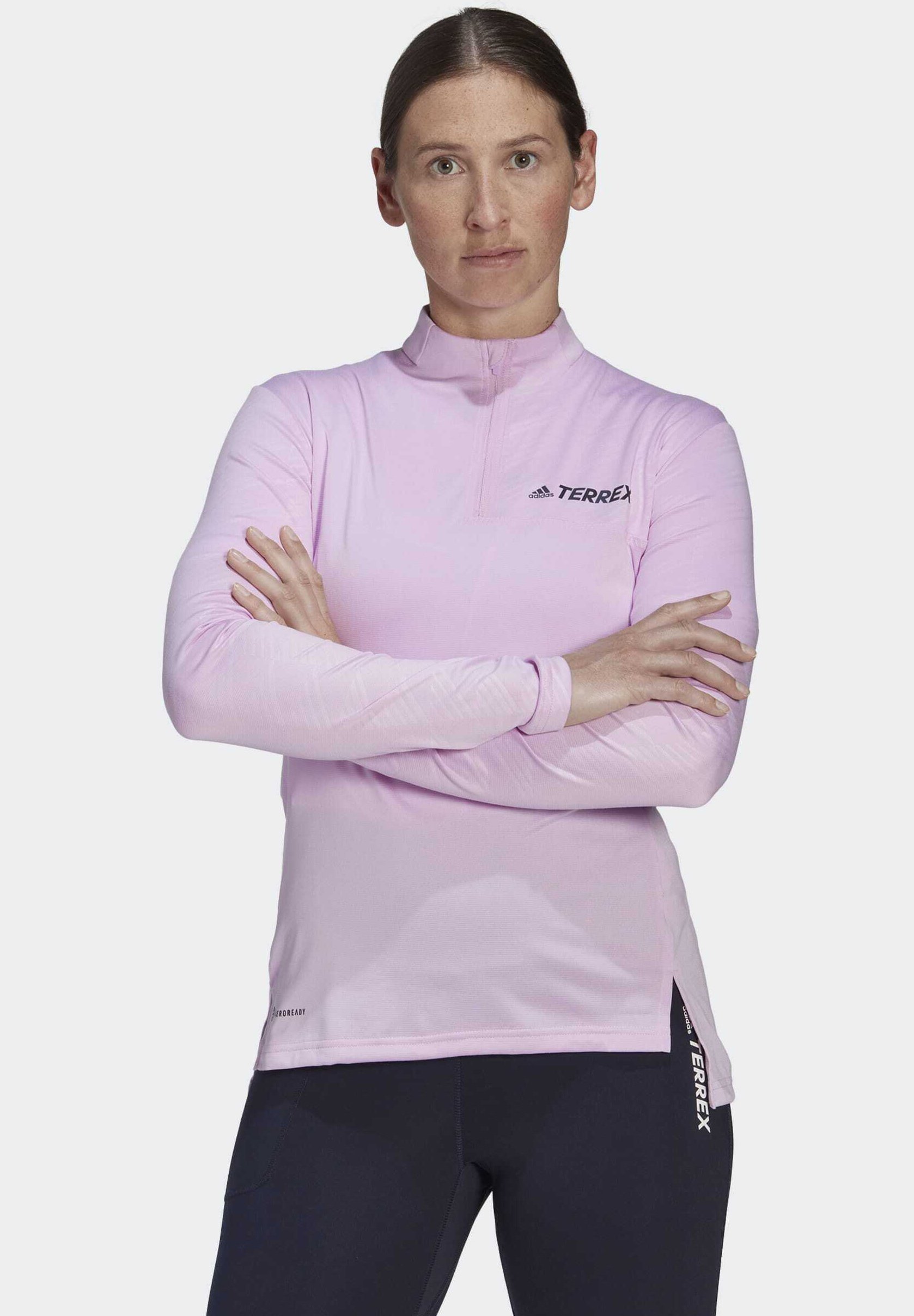 adidas Performance W MT HALF ZI LS - Longsleeve - bliss lilac/lila -  Zalando.nl