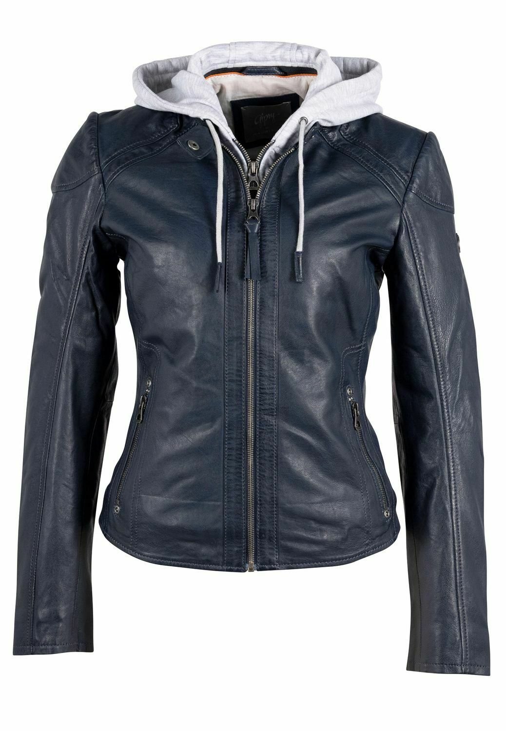 Gipsy by Mauritius GWAPRIL Lederjacke navy/blau Zalando
