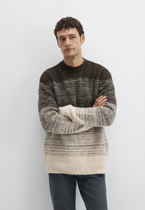 CREW NECK - Strickpullover - seal brown