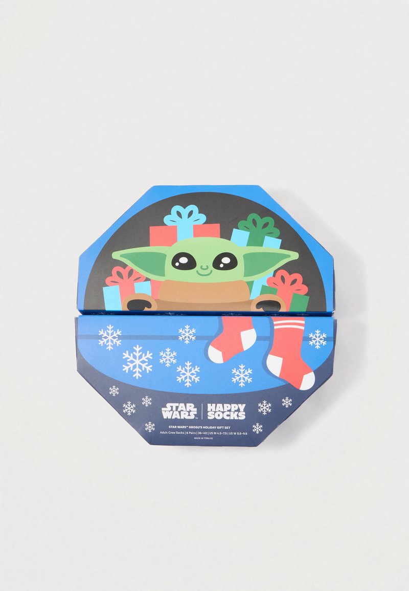 Chaussettes Happy Socks Star Wars Holiday Grogu - Collection De Noël, 1 Paire | Coton, Talon Et Orteils Renforcés