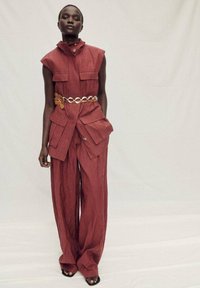 Mango - BEETS - Trousers - bordeaux Thumbnail Image 1