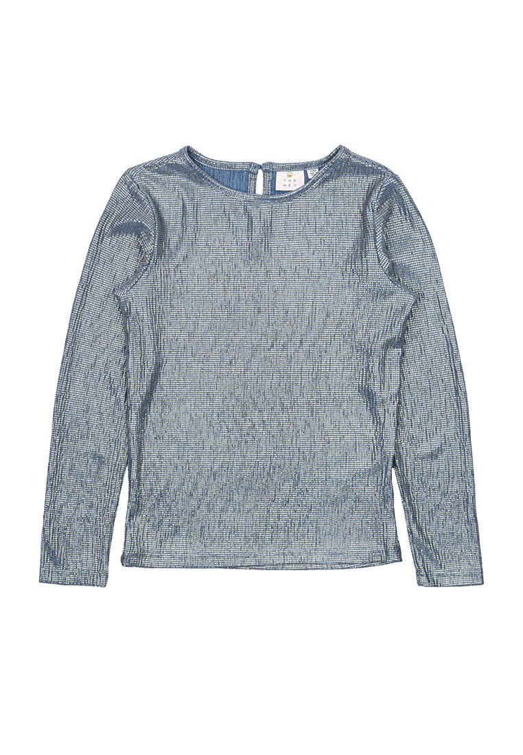 The New Longsleeve blauw-metallic