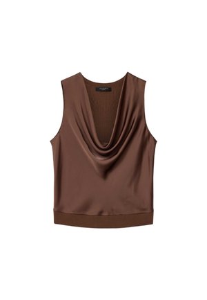 AllSaints, ZOEY COWL TOP . - Bluse - penny brown