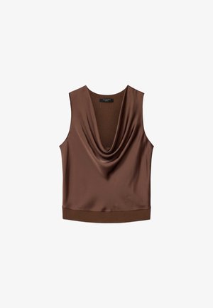 AllSaints, ZOEY COWL TOP . - Bluse - penny brown