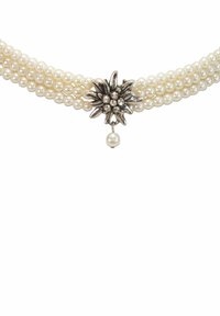 Alpenflüstern TRACHTEN KROPFBAND EDELWEISS
 - Halskette - creme weiß