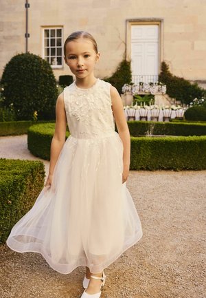 Next, REGULAR FIT - FLORAL EMBROIDERED FLOWER BOW DRESS - Abiti per occasioni speciali - white